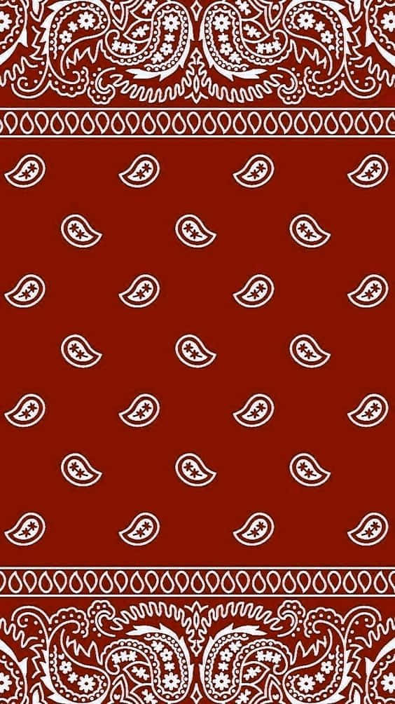 Blood Gang, red, paisley pattern, SD Phone Wallpaper