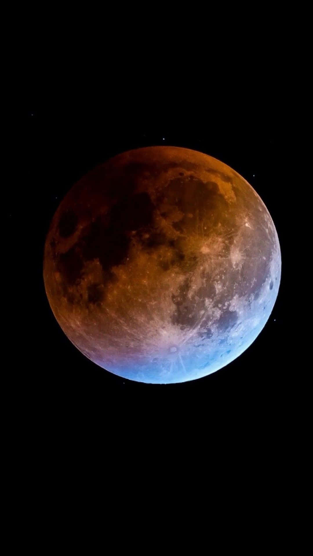 blood moon, deep space, fiery orange, Full HD Phone Wallpaper