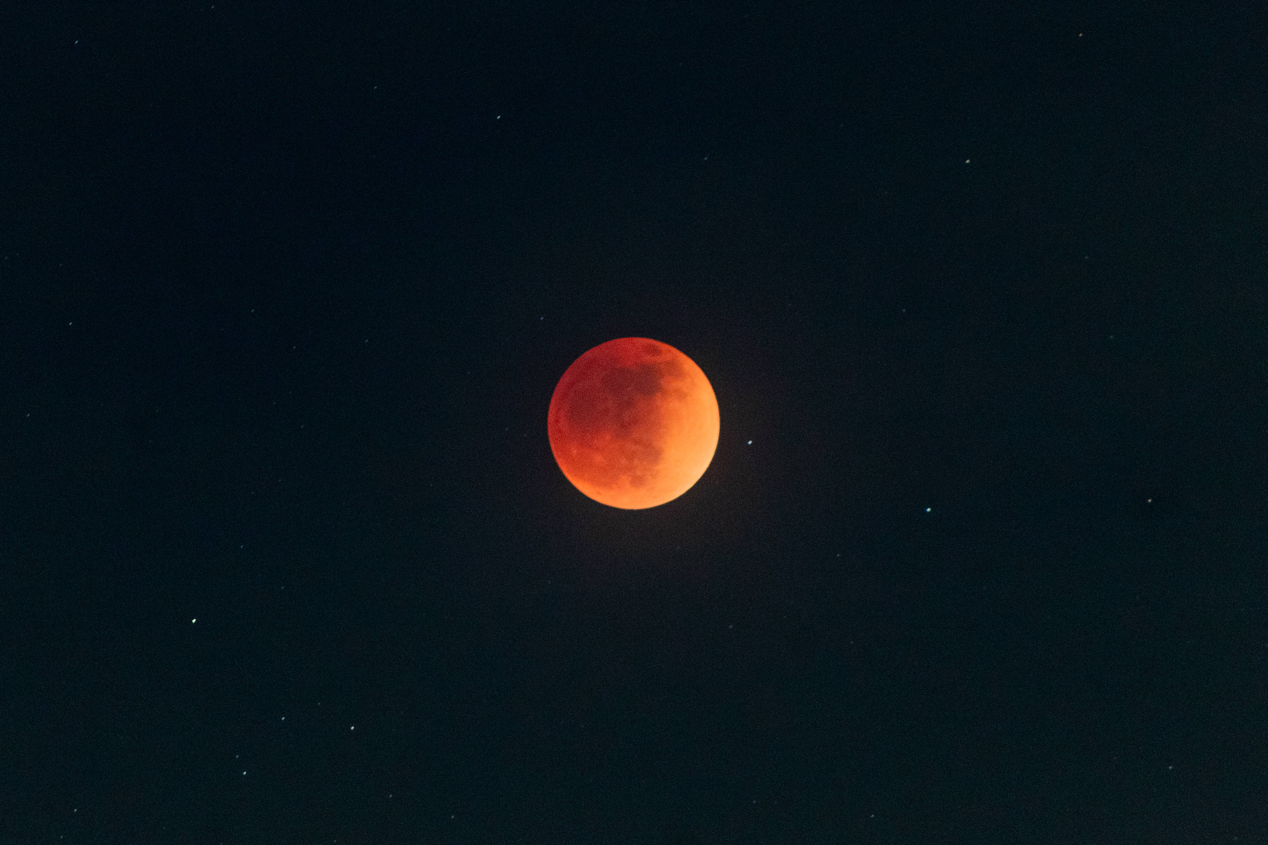 blood moon, galaxy, starry night sky, 4K Desktop Wallpaper
