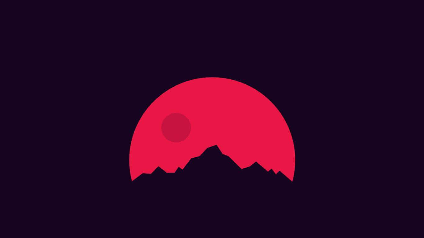 Blood Moon, 1366x768, minimalist, HD Desktop Wallpaper
