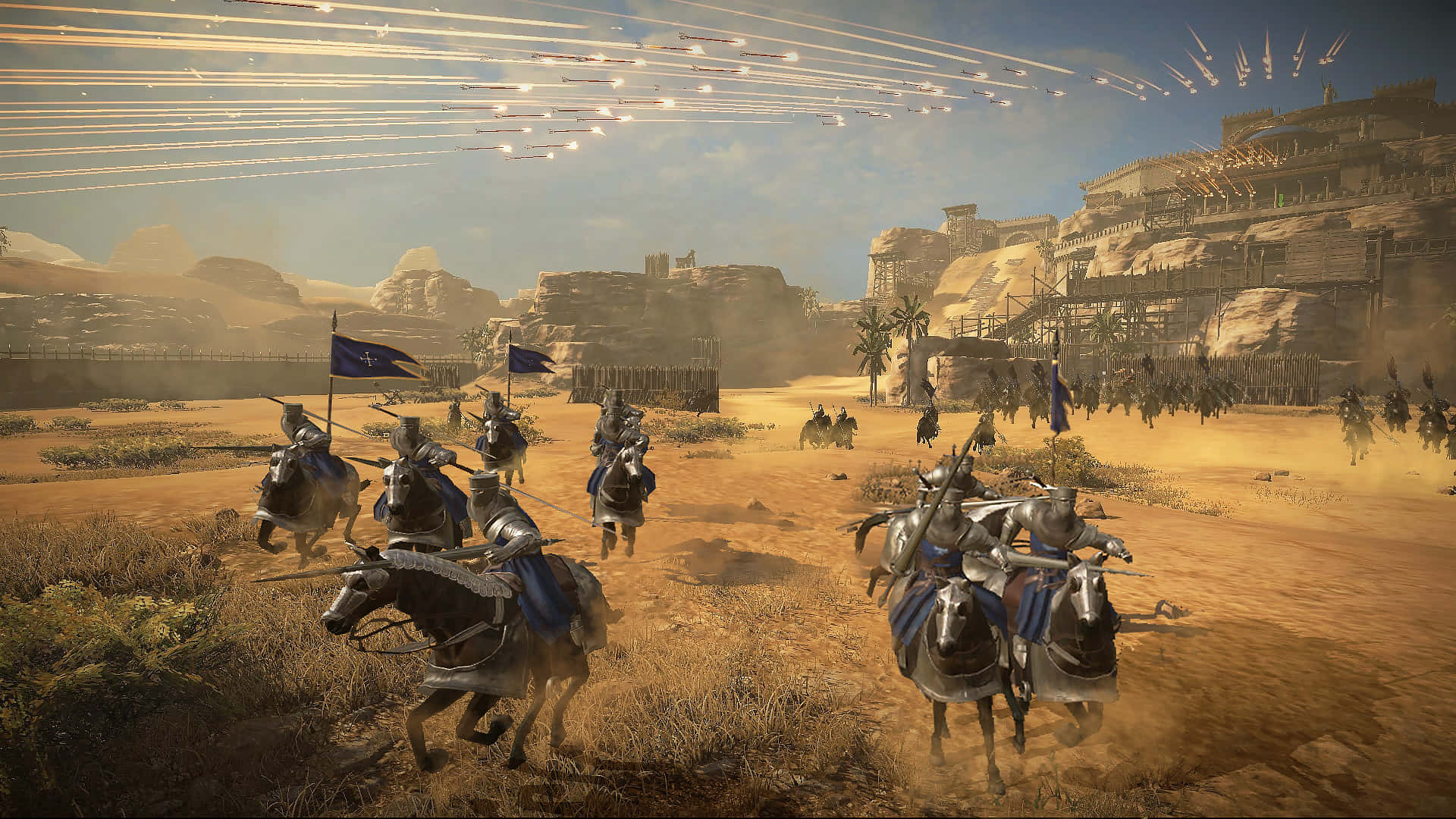 Blood of Steel, armored knights, horseback, Full HD Desktop Wallpaper