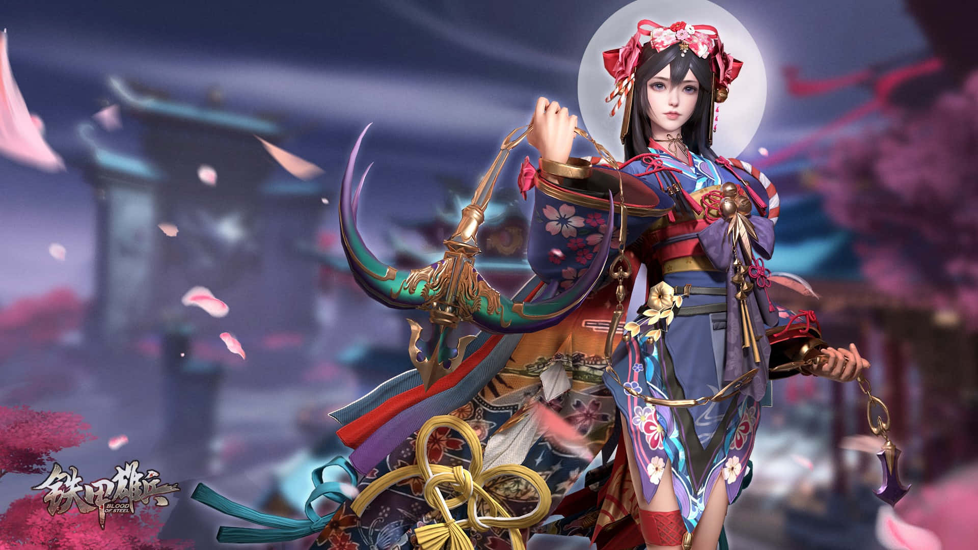 Blood Of Steel, anime warrior, ornate floral armor, Full HD Desktop Wallpaper