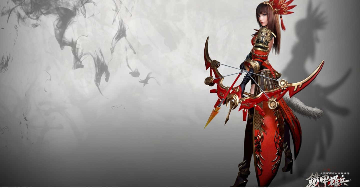 Blood of Steel, warrior woman, ornate red armor, HD Desktop Wallpaper