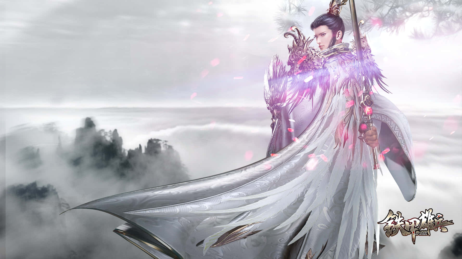 Blood Of Steel, anime warrior, silver and purple robes, Full HD Desktop Wallpaper