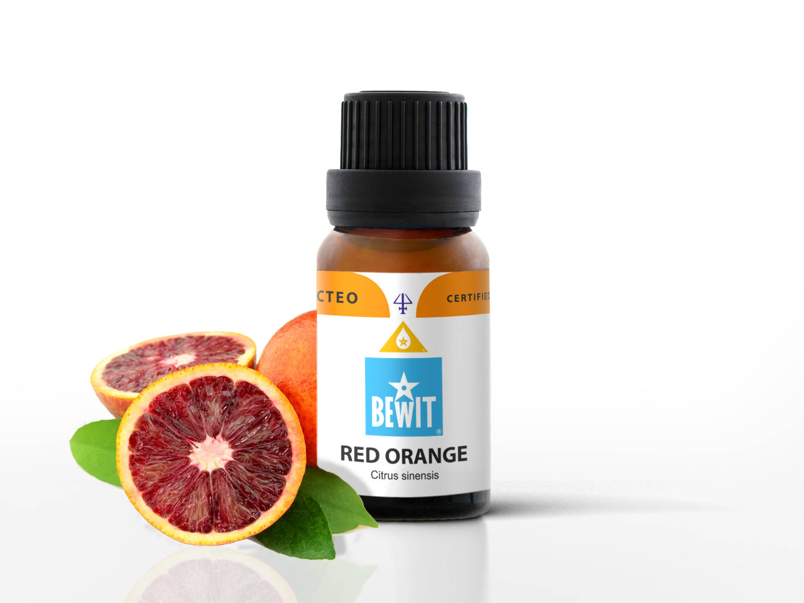 Bewit red orange essential oil, blood oranges, green leaves, HD Desktop Wallpaper
