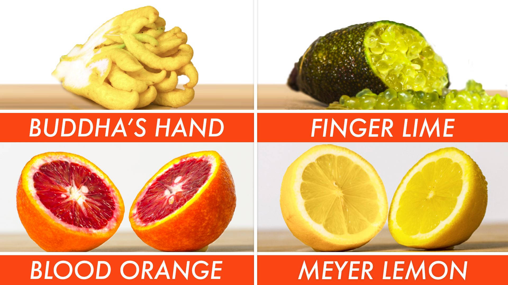 Blood Orange, Buddha's hand, finger lime, Full HD Desktop Wallpaper