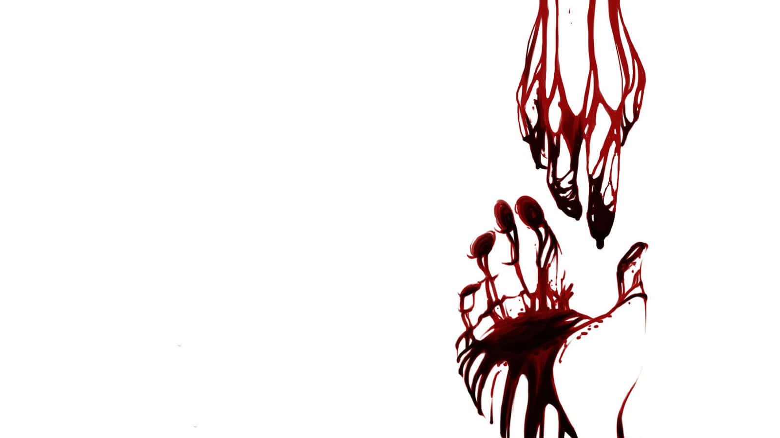 Blood Aesthetic, white background, stylized hand, HD Desktop Wallpaper