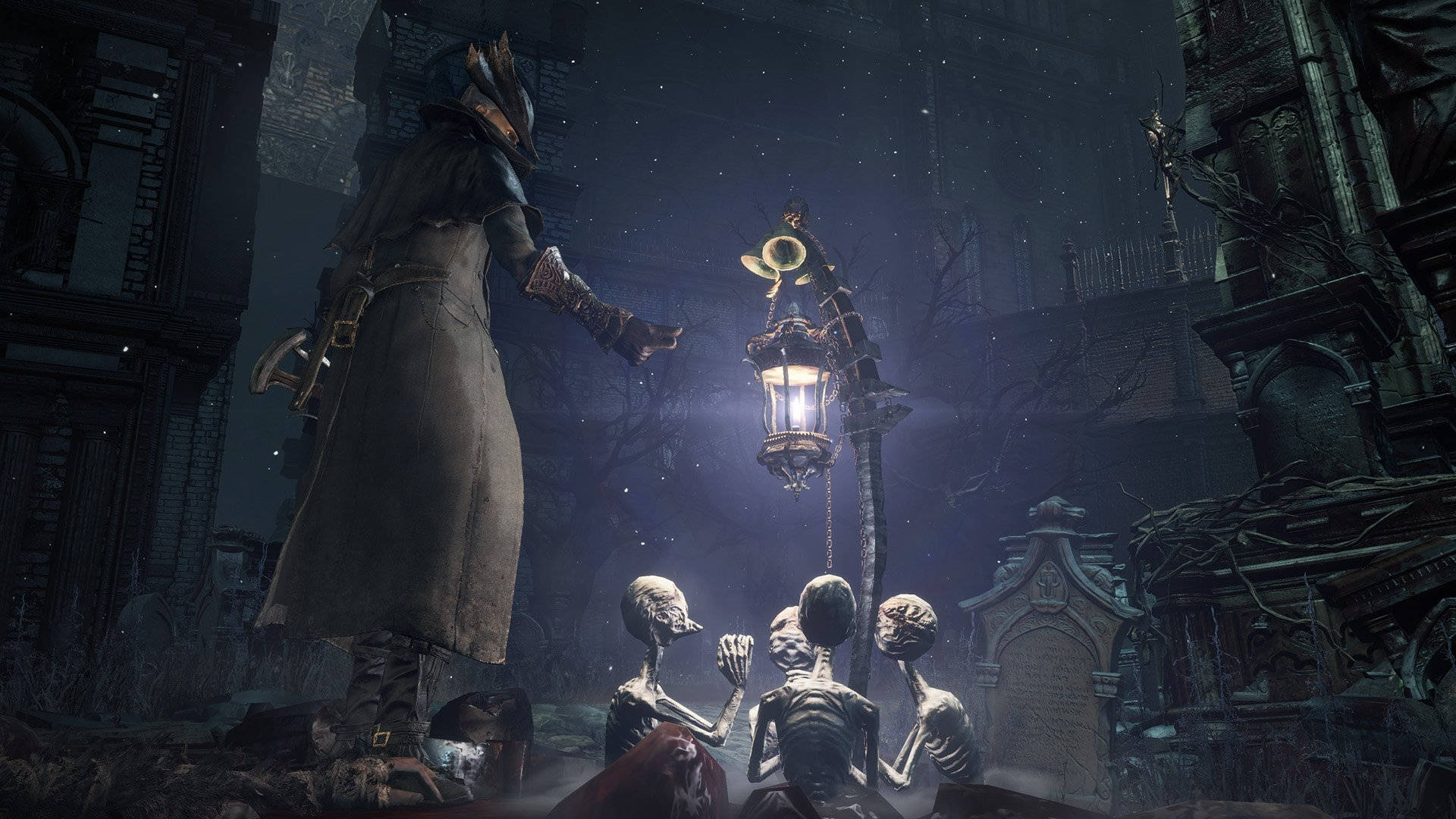 Bloodborne, cloaked figure, lantern, Full HD Desktop Wallpaper