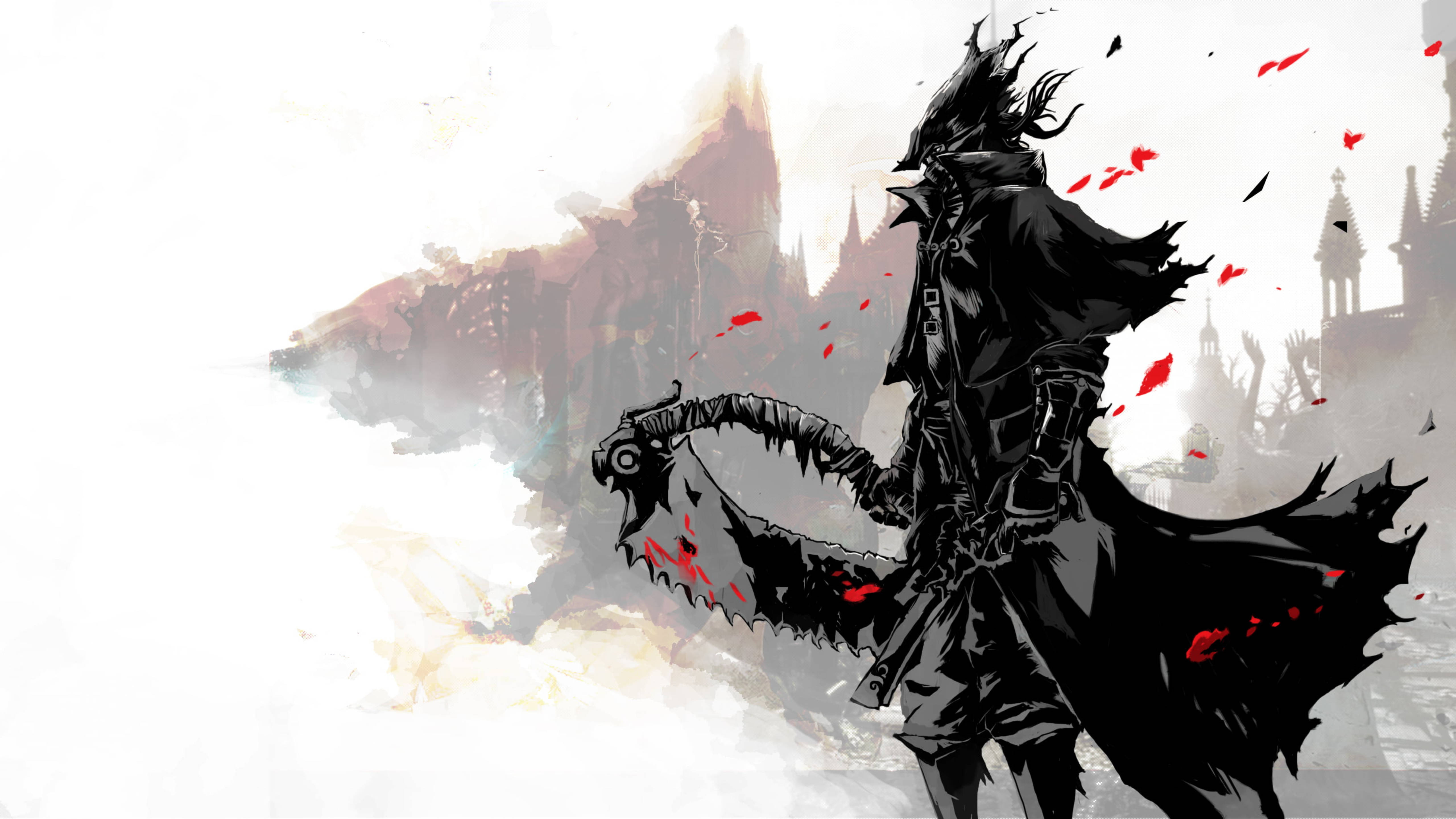 Bloodborne, hunter scythe, spiked weapon, 5K Desktop Wallpaper