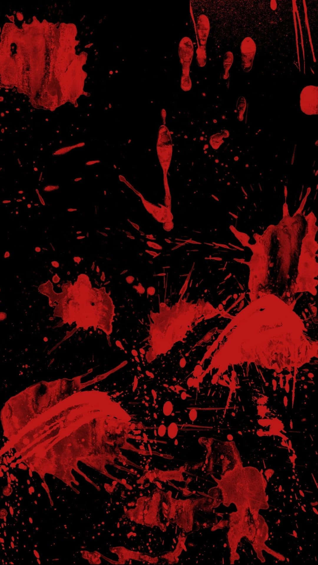 Blood Aesthetic, Vivid red paint splatters, stark black background, Full HD Phone Wallpaper