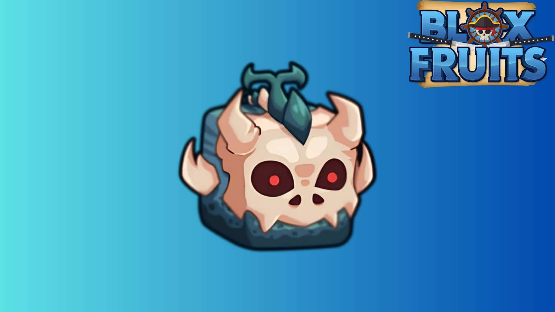 Blox Fruits, cartoonish skull fruit, red eyes, Full HD Desktop Wallpaper