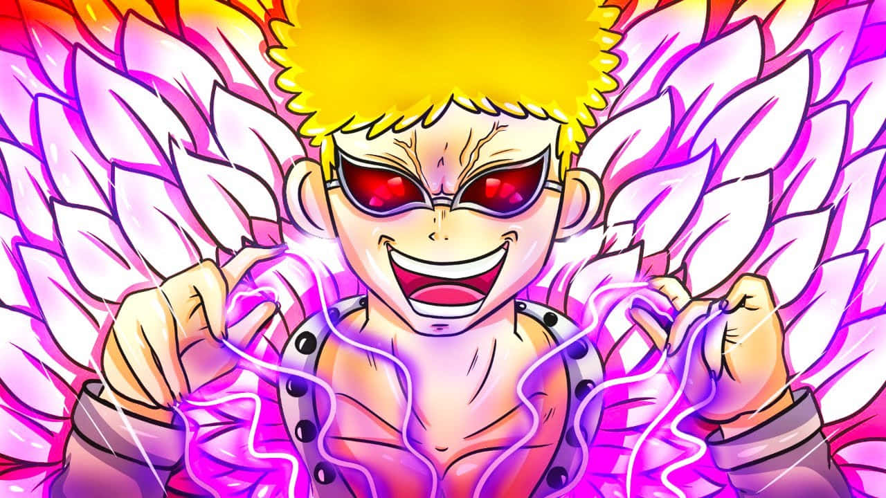 Blox Fruits, spiky yellow hair, red sunglasses, HD Desktop Wallpaper