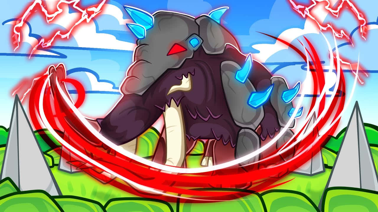 Blox Fruits, dark elephant, blue horns, HD Desktop Wallpaper