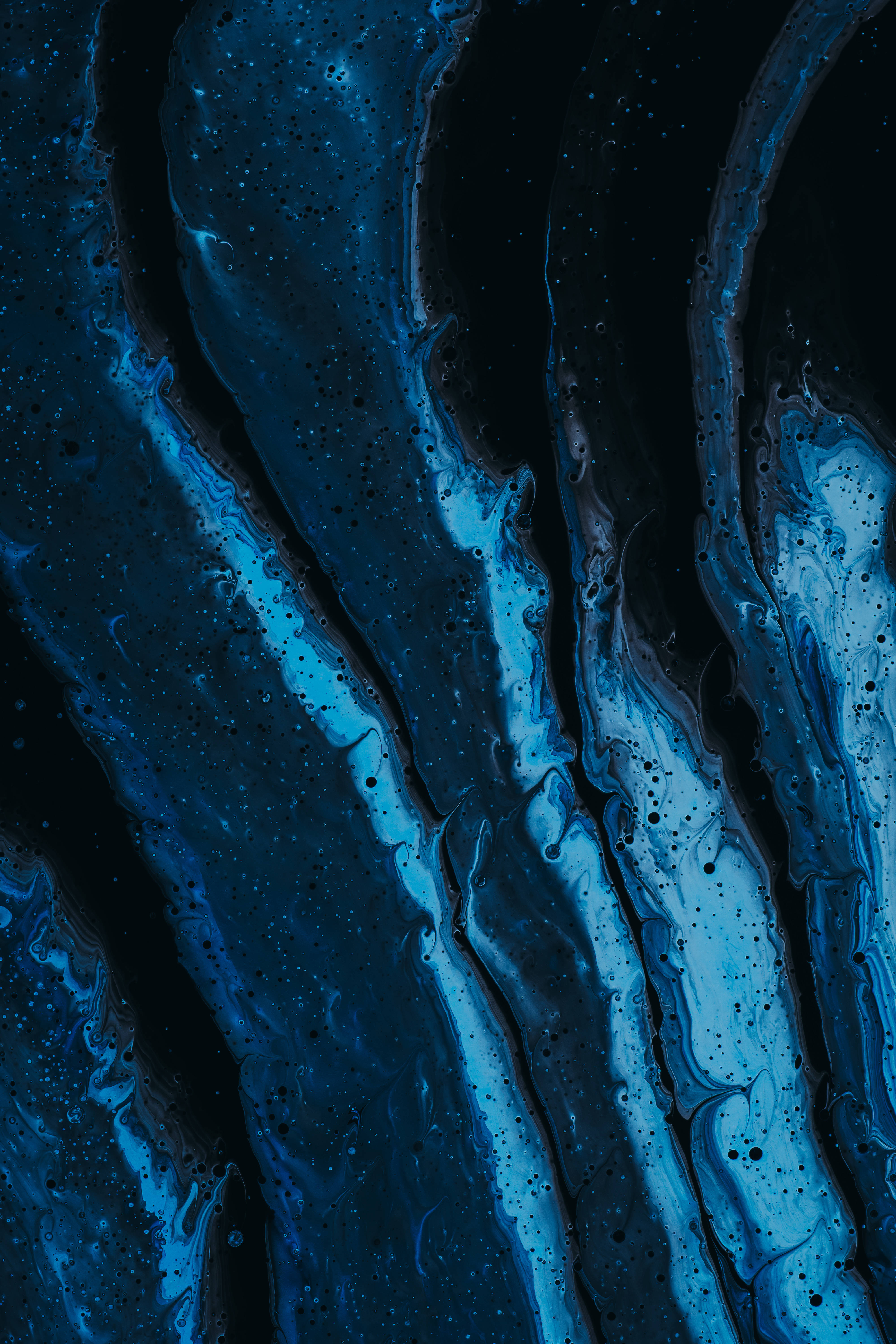 dark blue, black, liquid swirls, 5K Phone Wallpaper