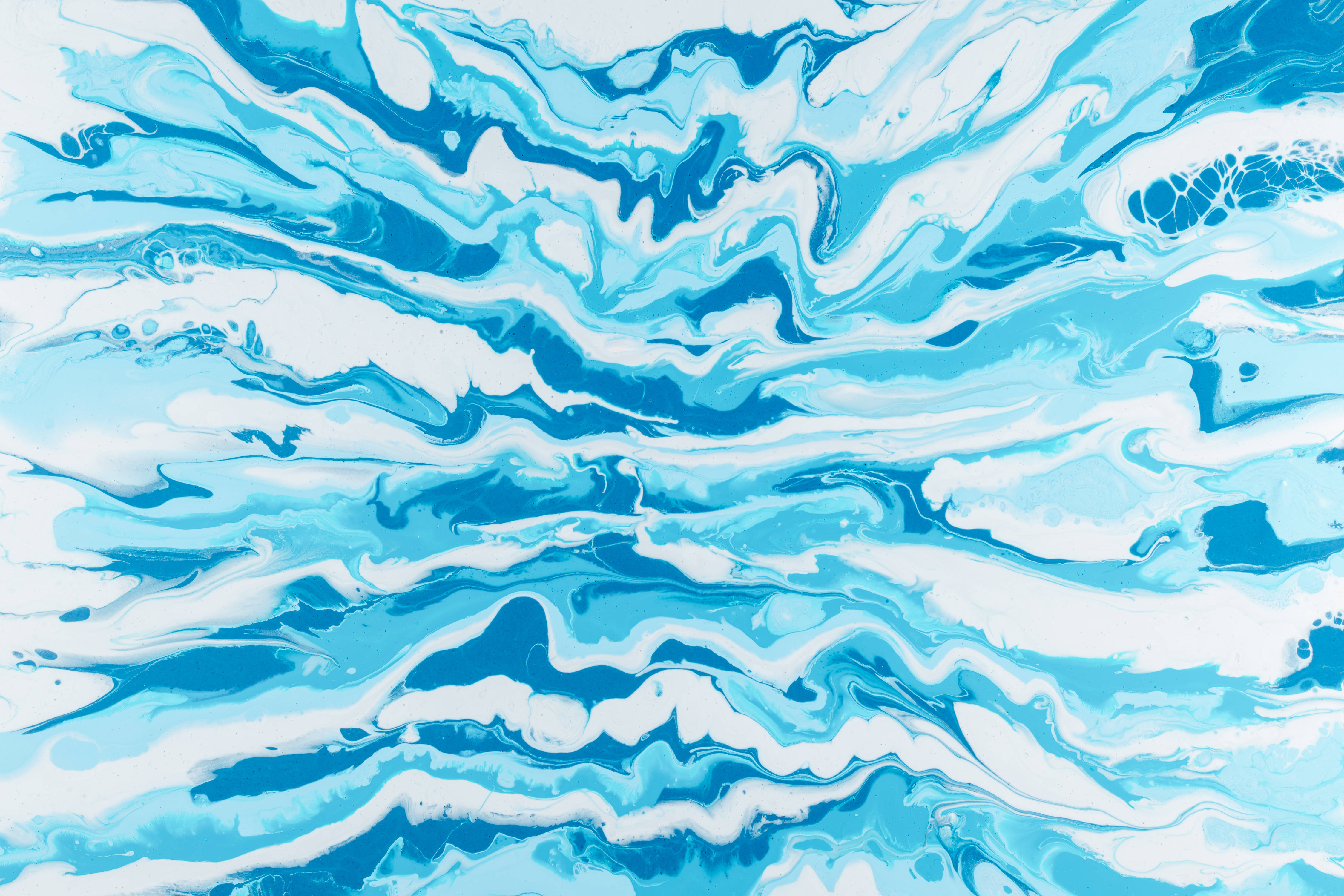 bright blue, turquoise, white, 4K Desktop Wallpaper