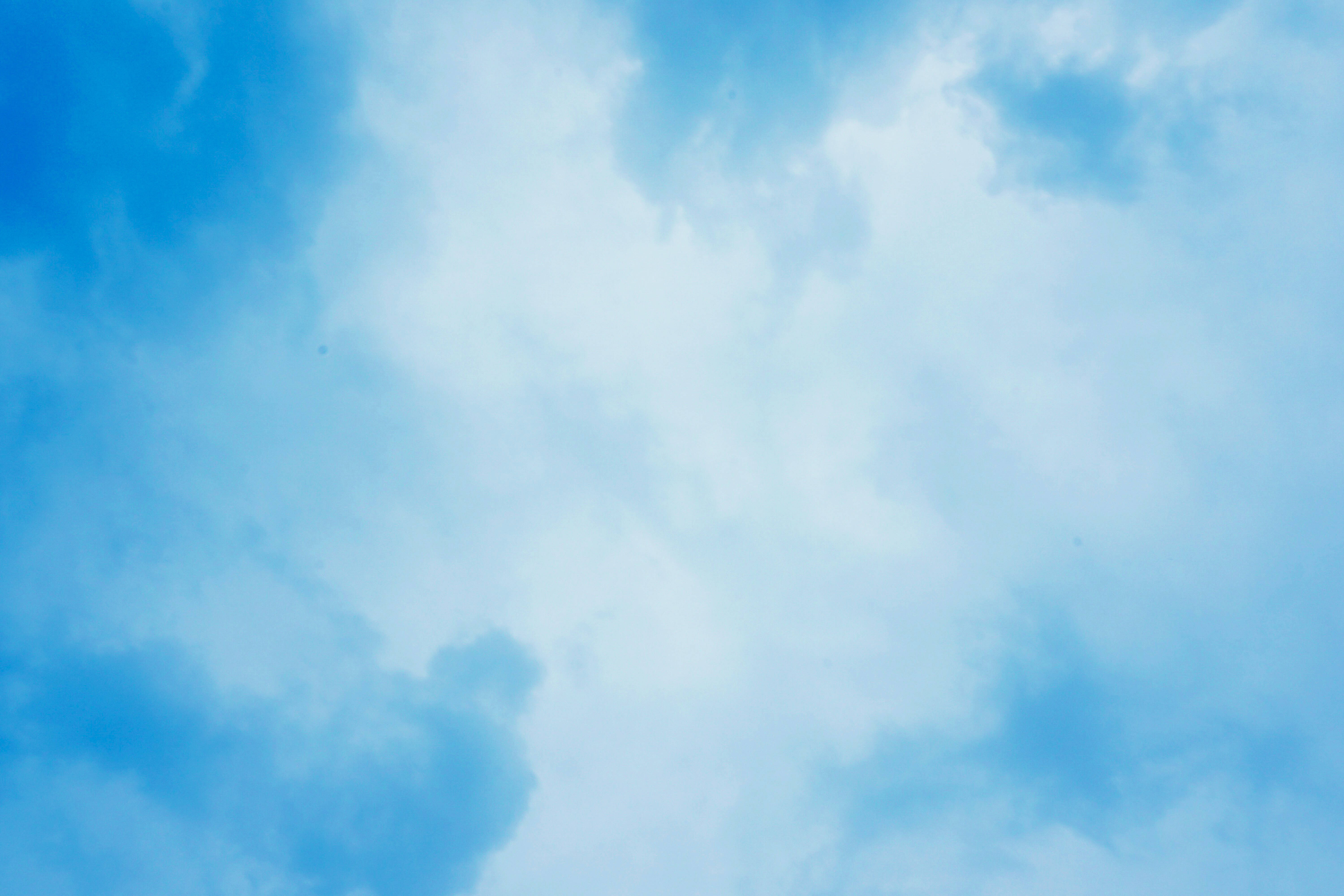blue abstract, soft blue sky, wispy white clouds, 5K Desktop Wallpaper
