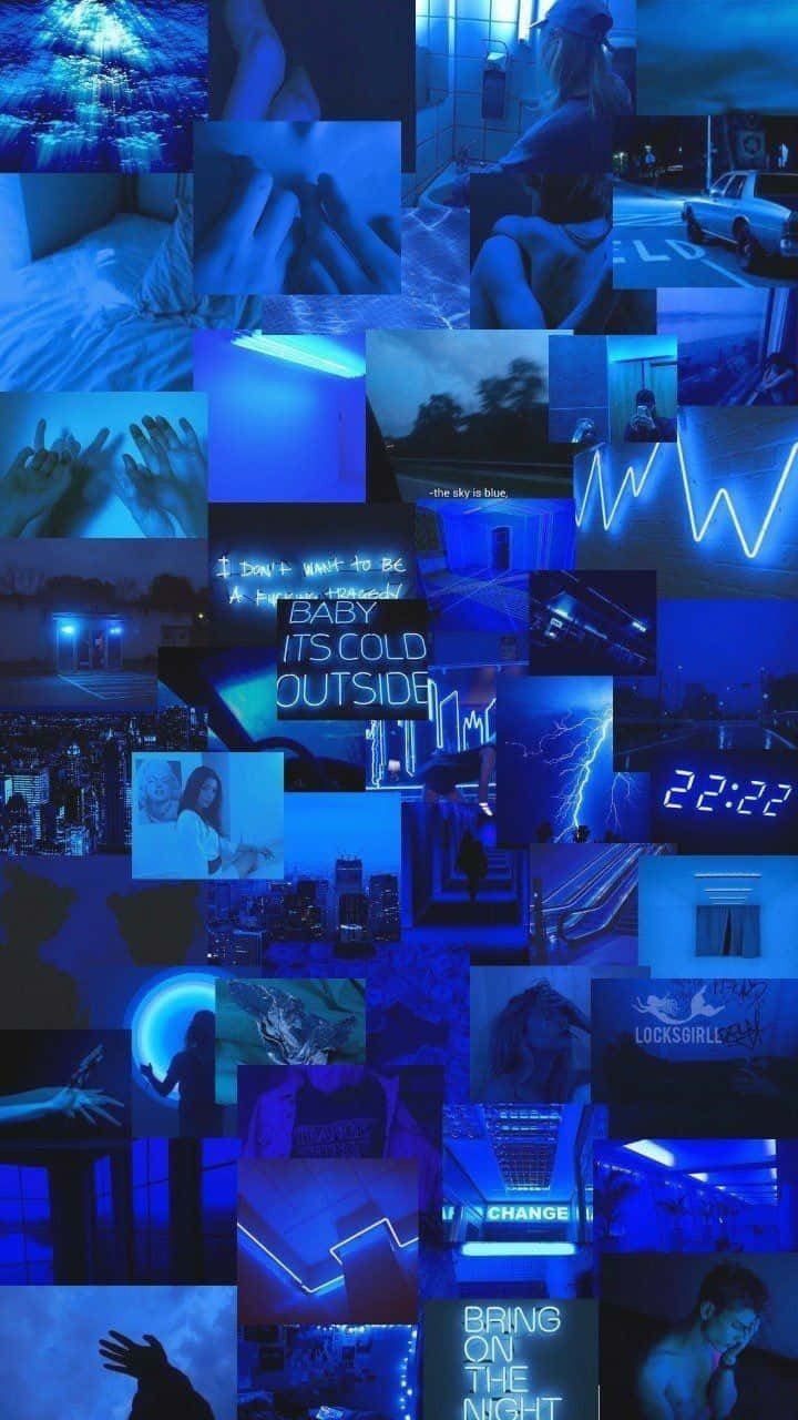 neon blue aesthetic, nighttime scenes, neon lights, HD Phone Wallpaper
