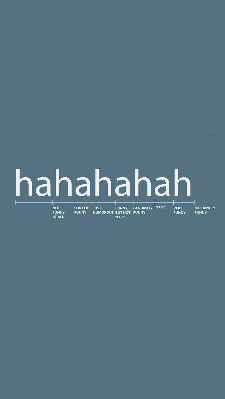 hahahahah, humor scale, muted teal background, HD Phone Wallpaper