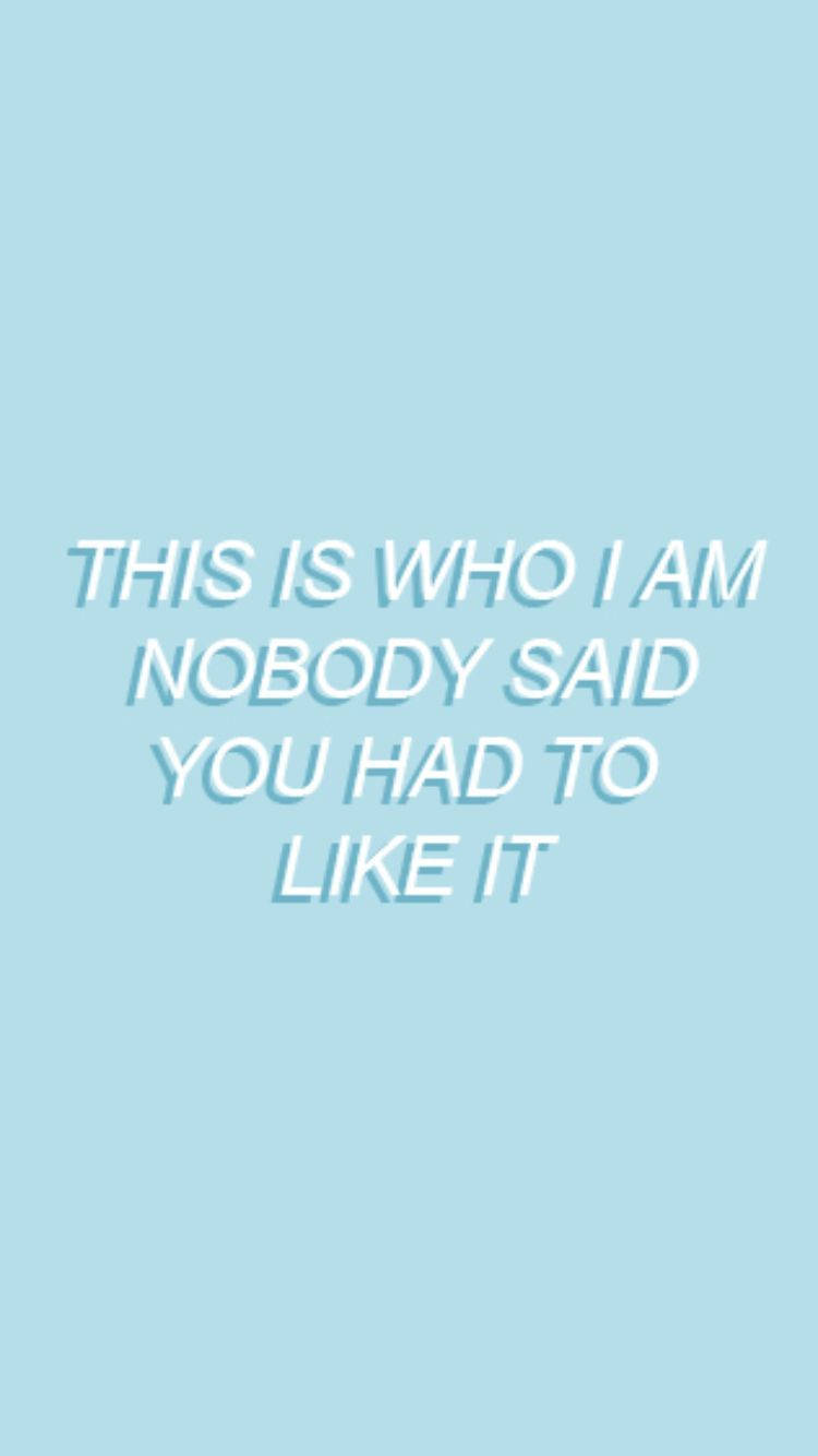 Badass Blue Aesthetic Quote iPhone, pastel blue, white text, HD Phone Wallpaper