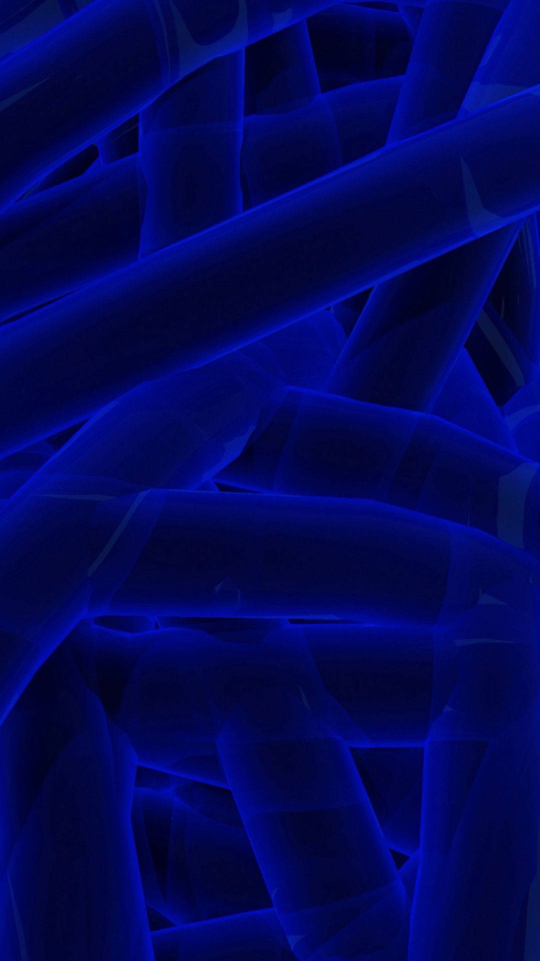 neon blue, translucent tubes, abstract digital artwork, Full HD Phone Wallpaper