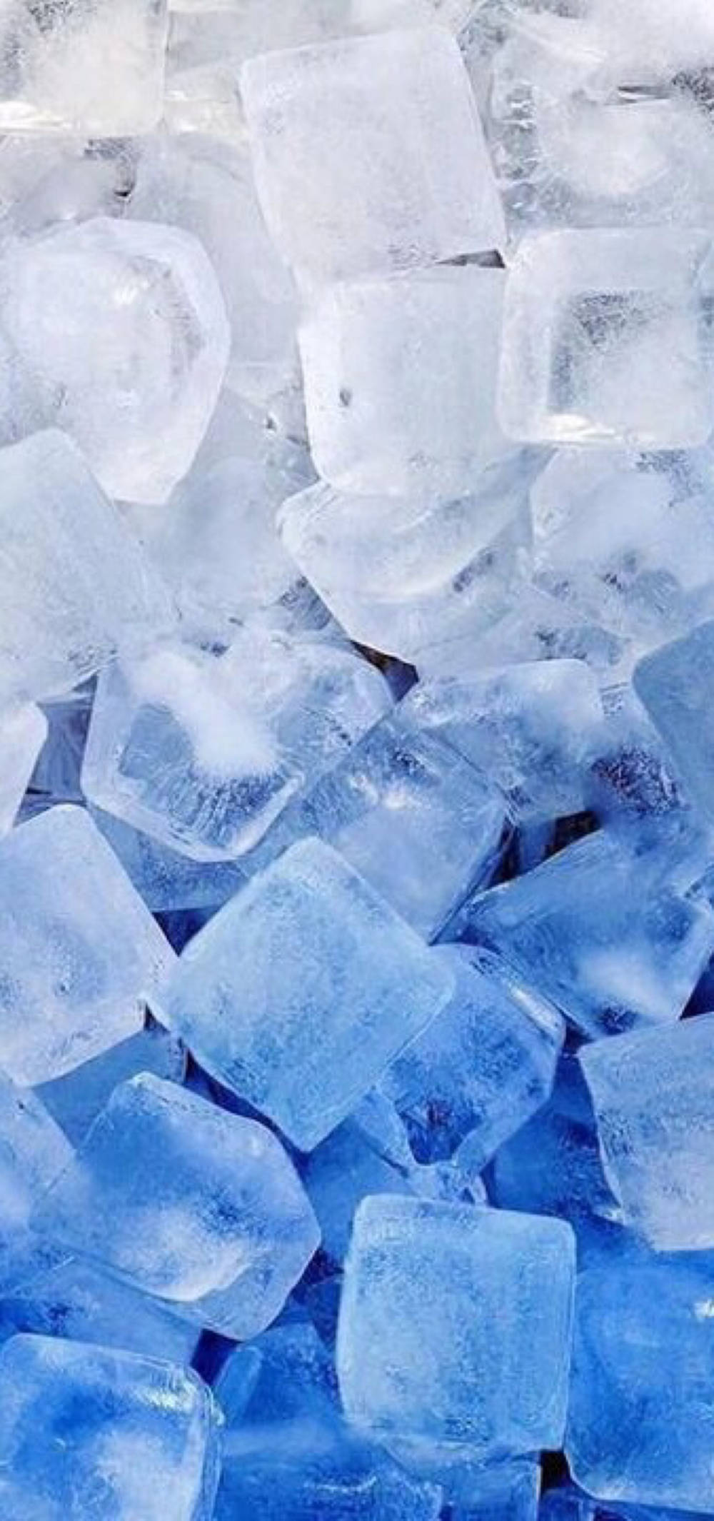 blue aesthetic Tumblr design, translucent blue ice cubes, sharp edges, Full HD Phone Wallpaper