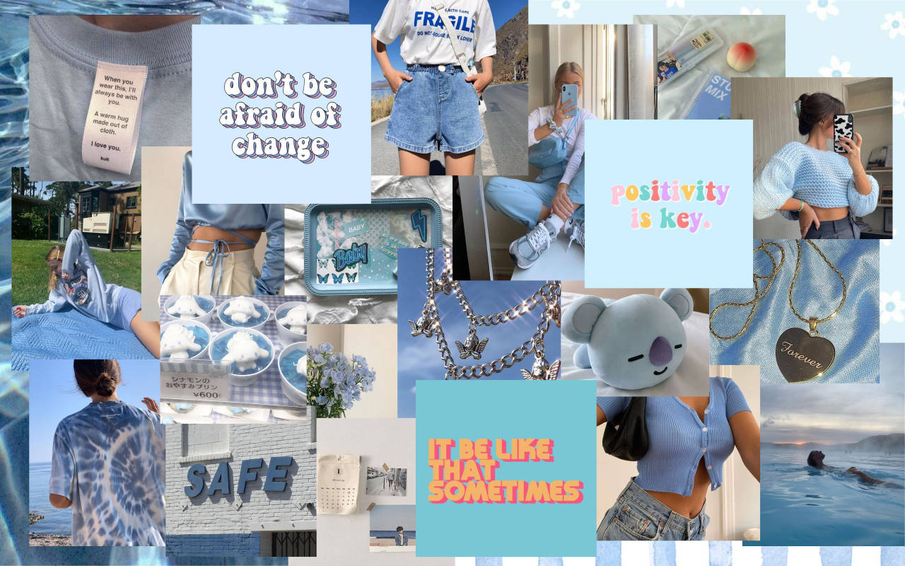 blue aesthetic tumblr laptop, blue hues, coastal vibes, HD Desktop Wallpaper