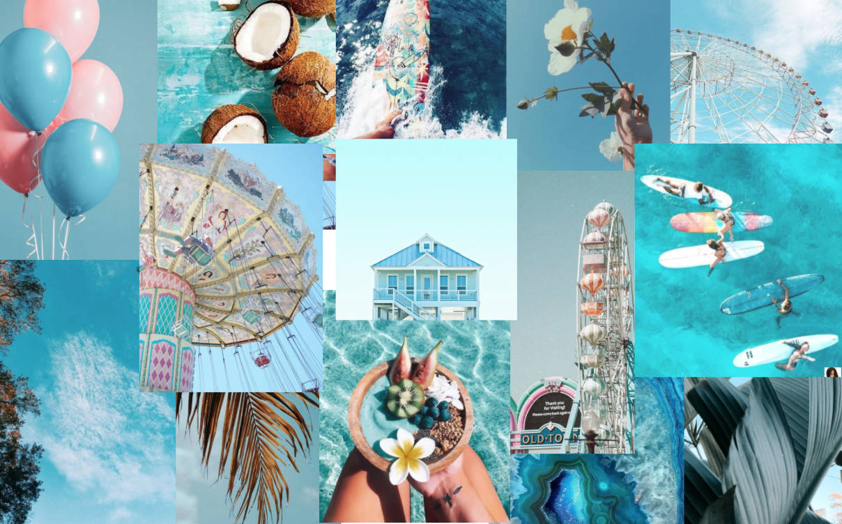 blue aesthetic, Tumblr laptop, tropical beach scenes, SD Desktop Wallpaper