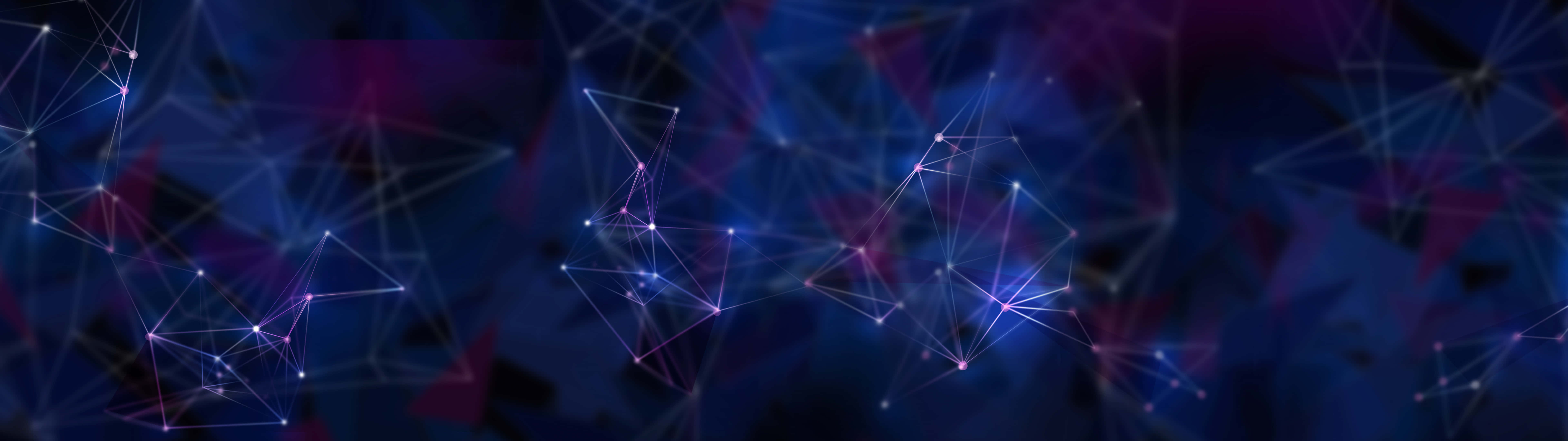 Ultra HD Dual Monitor, glowing blue, purple nodes, 8K Desktop Wallpaper