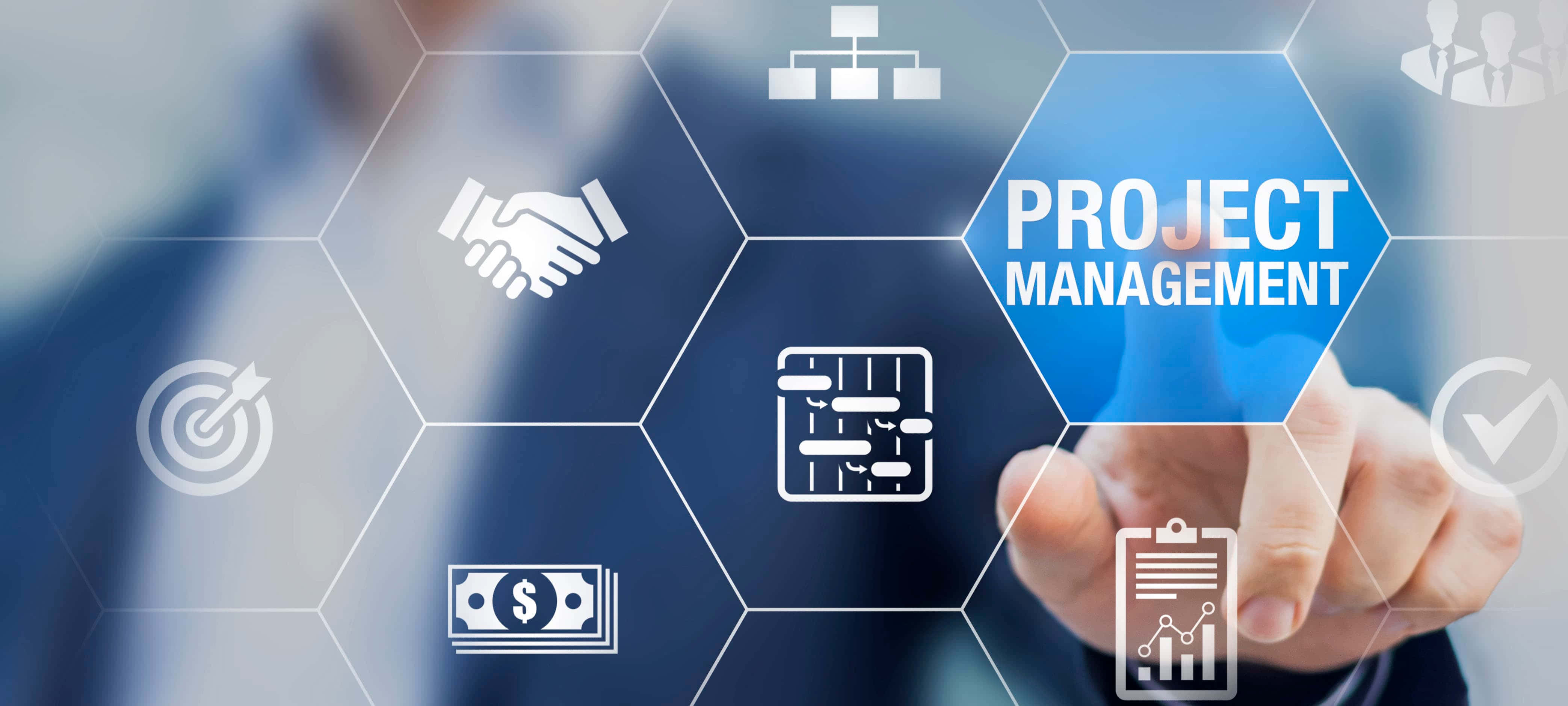 glowing blue hexagon, futuristic digital interface, project management, 4K Desktop Wallpaper
