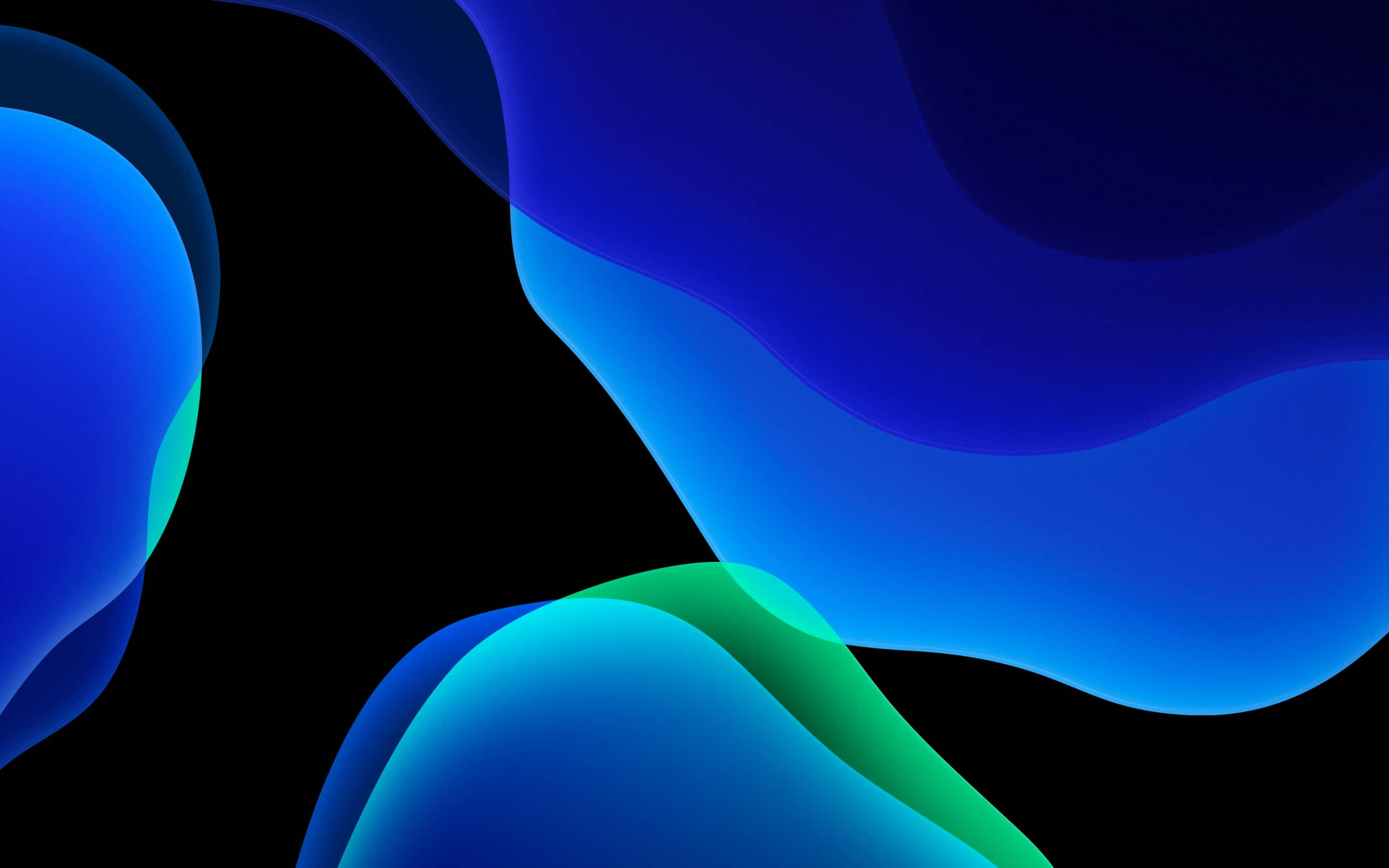 Blue AMOLED, vibrant blue, teal, 2K Desktop Wallpaper