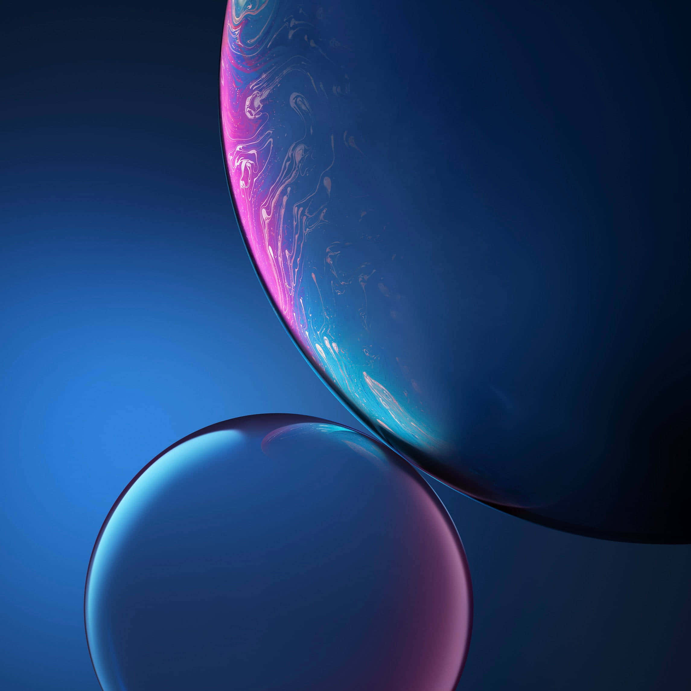 Blue Amoled, iridescent, deep blue gradient, Full HD Desktop Wallpaper
