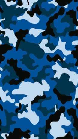 blue bape camo, blue camouflage pattern, black splotches, SD Phone Wallpaper
