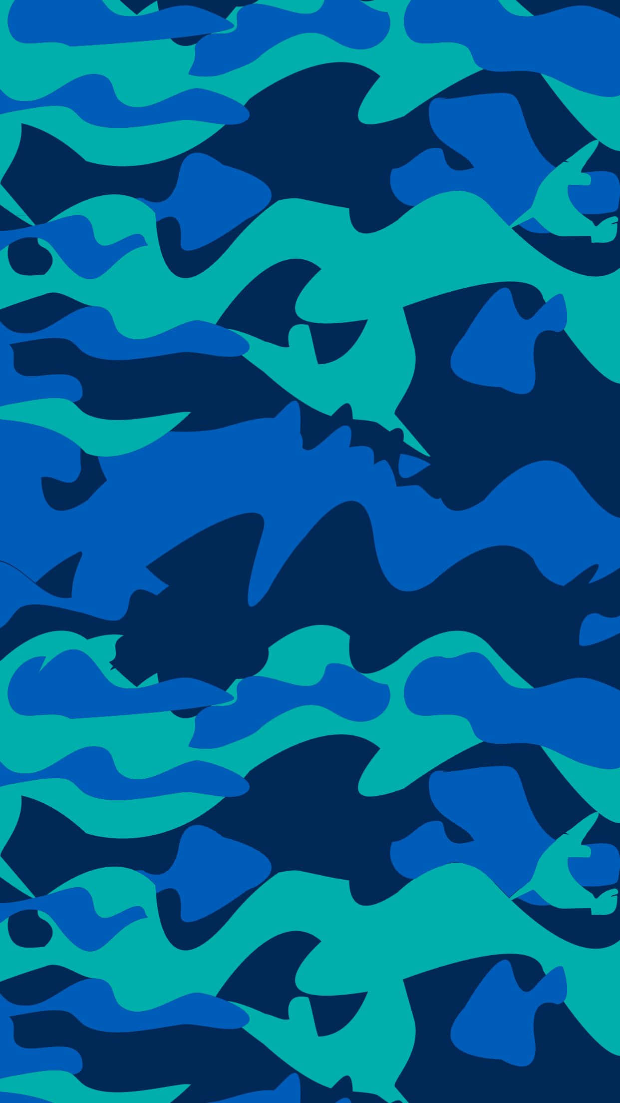blue bape camo, blue and green camouflage pattern, navy teal, Full HD Phone Wallpaper