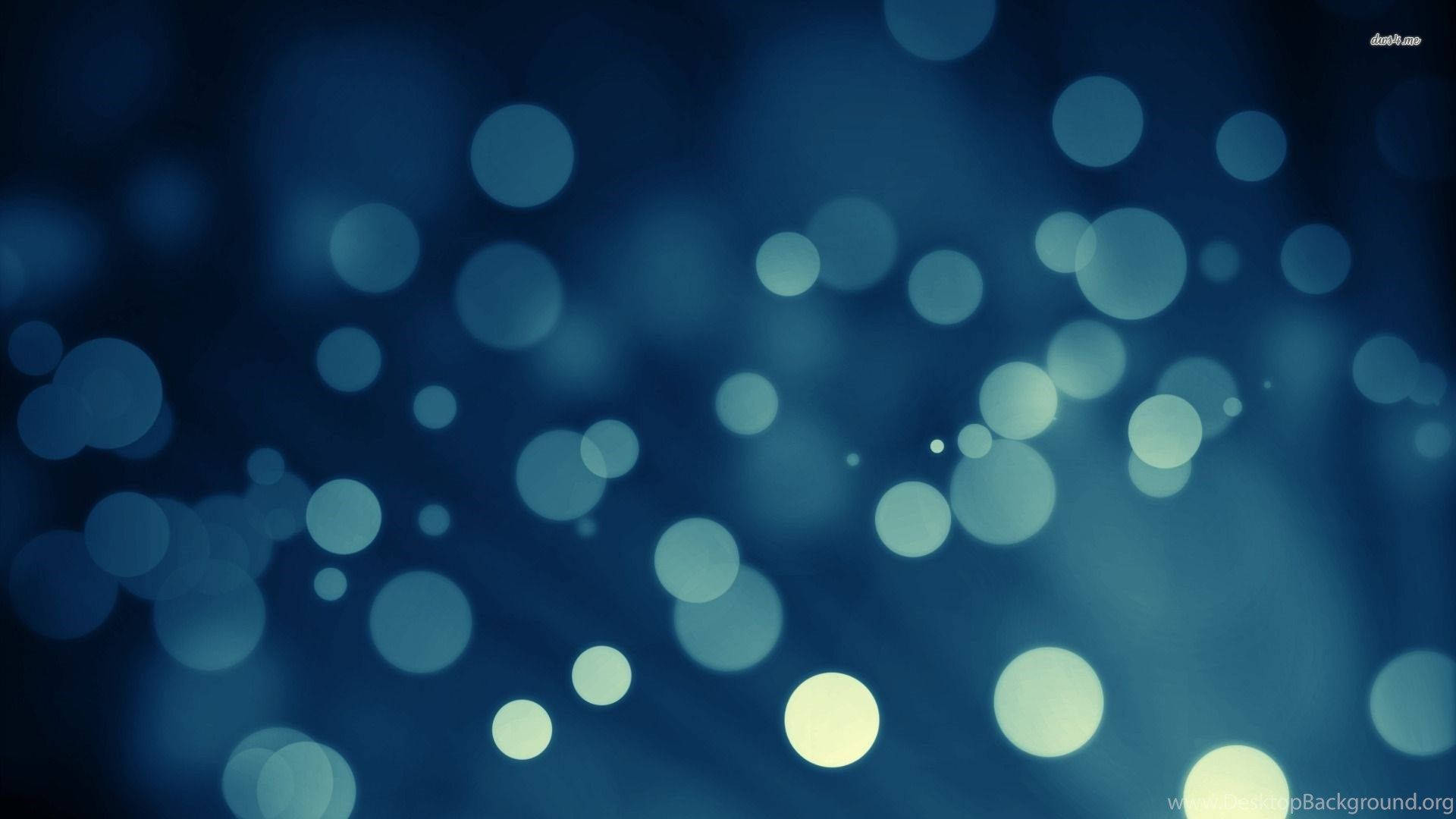 Blue And Gold Circles, deep blue gradient, soft glowing orbs, Full HD Desktop Wallpaper
