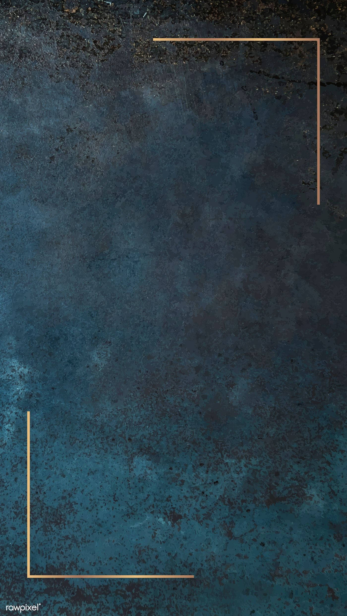 Blue And Gold, dark blue wall, gold corner accents, Full HD Phone Wallpaper