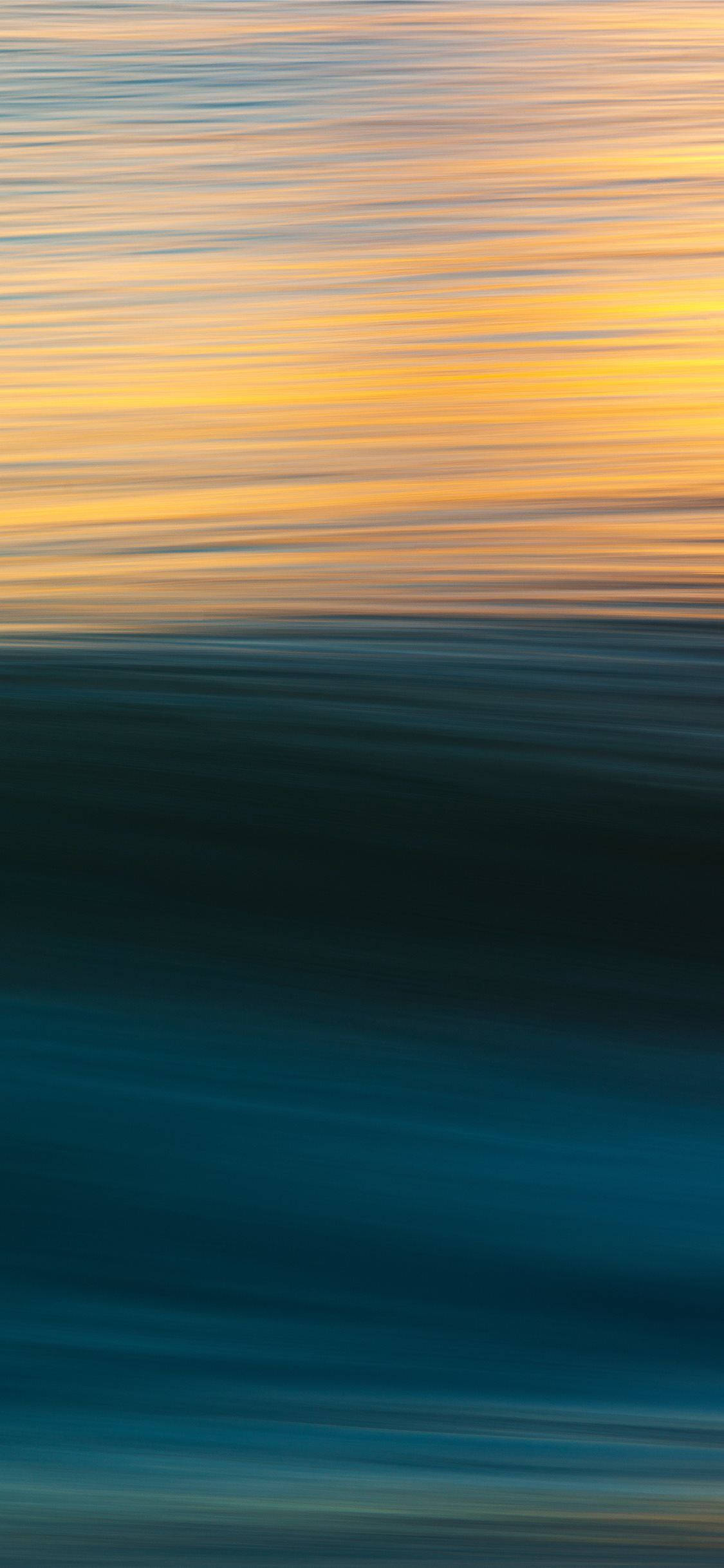 Blue And Gold, sunset, water, Full HD Phone Wallpaper