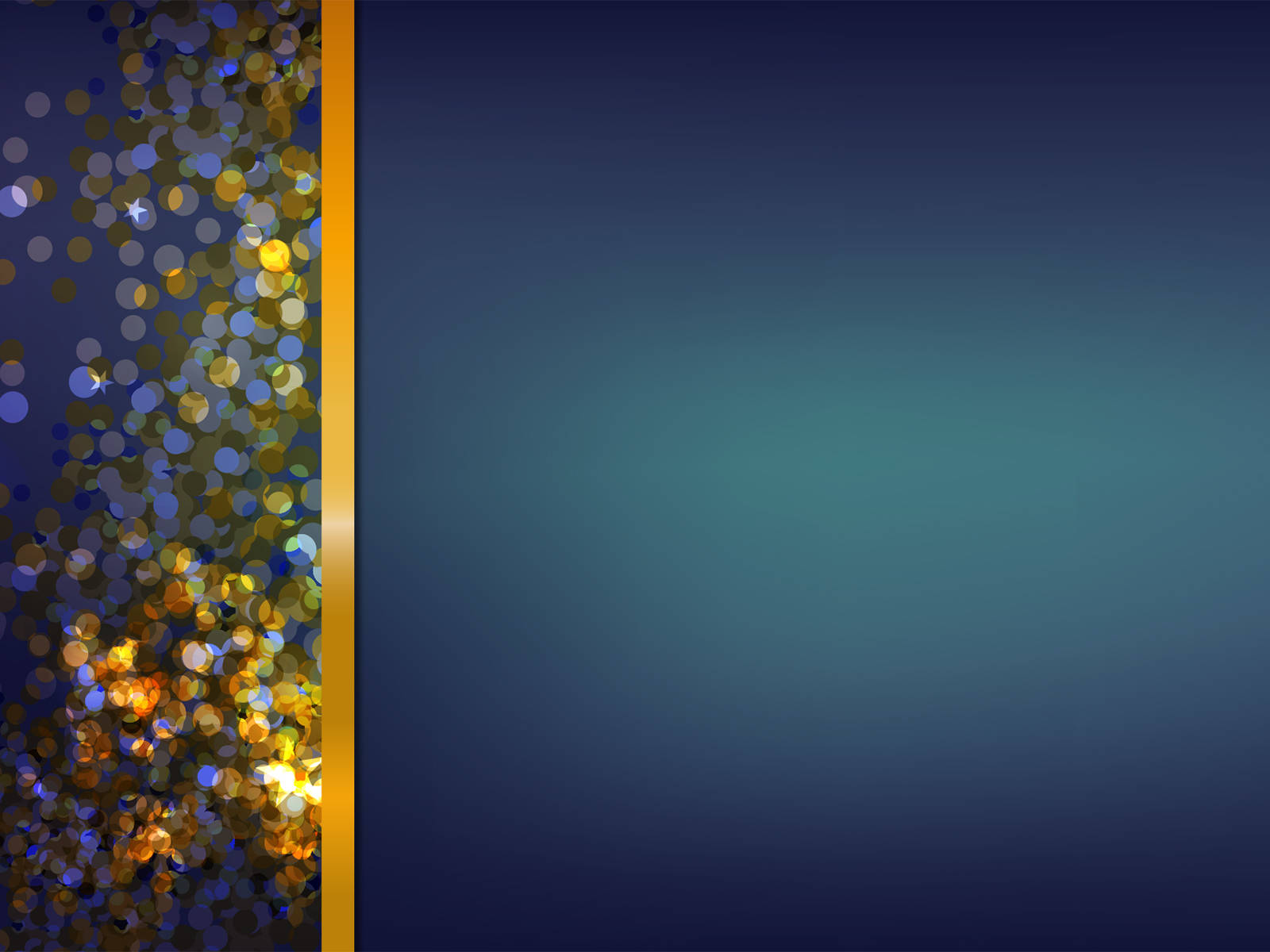 Blue And Gold Glitter Canvas, golden bokeh lights, vertical gold stripe, HD Desktop Wallpaper
