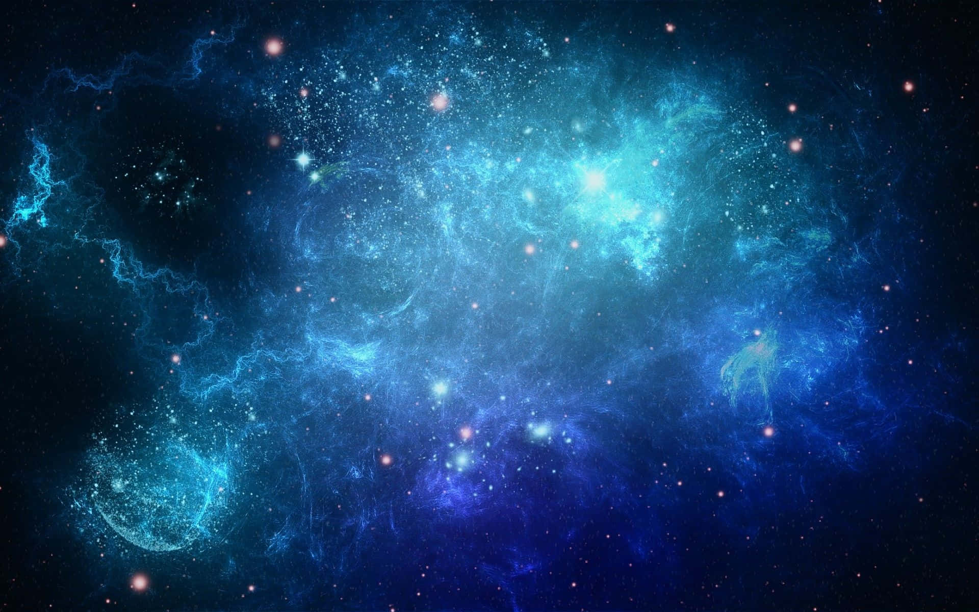 galaxy blue aesthetic, electric blue, teal, Full HD Desktop Wallpaper
