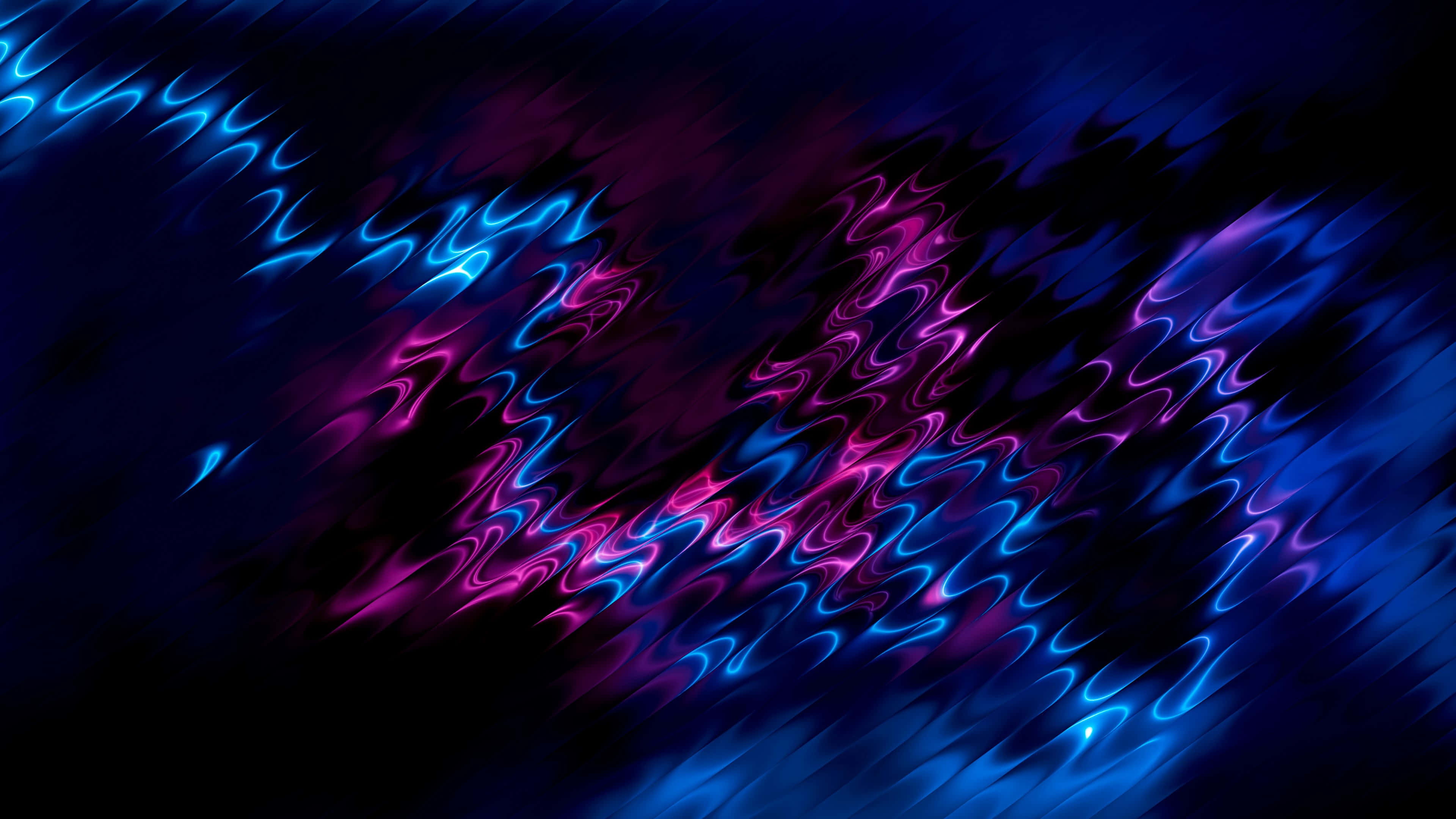 neon blue, magenta, liquid waves, 4K Desktop Wallpaper