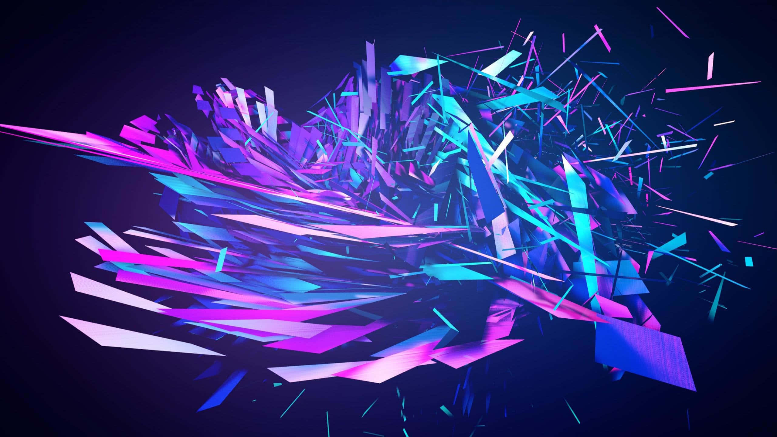 neon purple, cyan, dark background, 2K Desktop Wallpaper