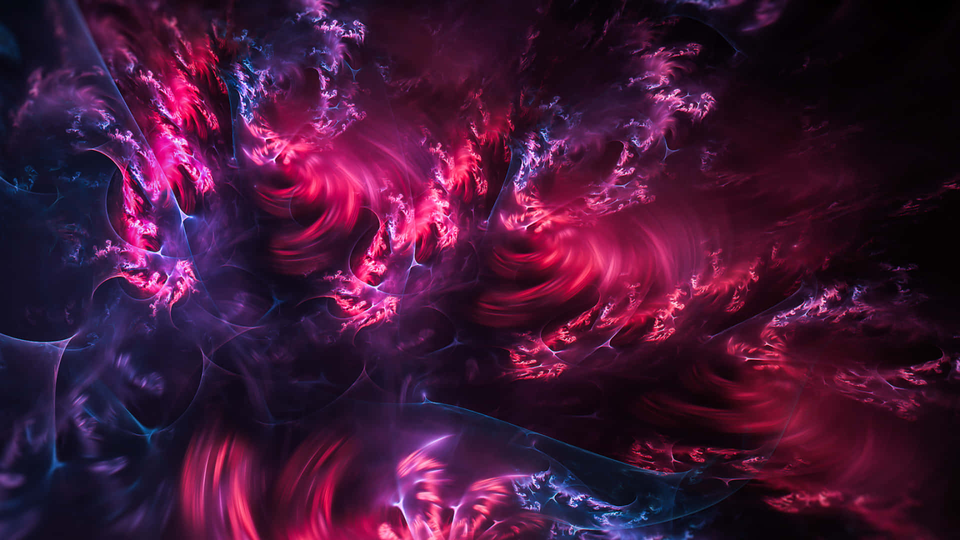blue, purple, fractal patterns, Full HD Desktop Wallpaper