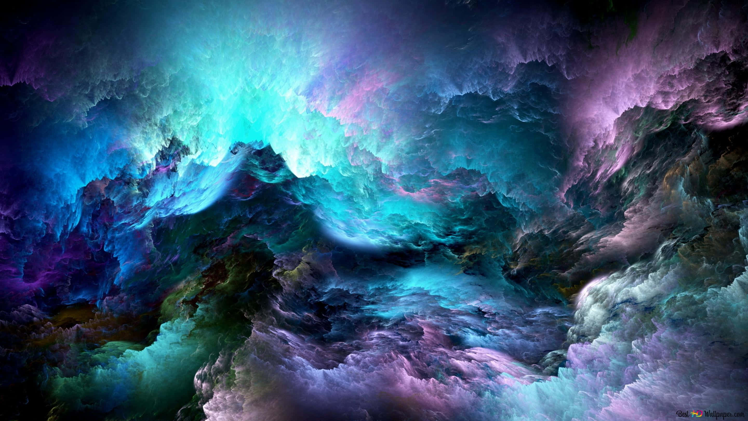 blue and purple, cosmic nebula, electric blues, 2K Desktop Wallpaper