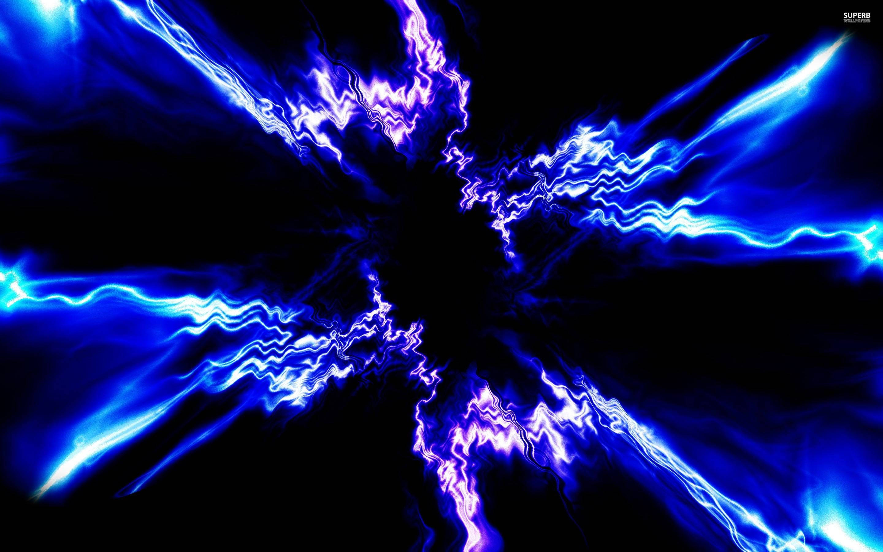 psychedelic electric current, electric blue, purple, 2K Desktop Wallpaper