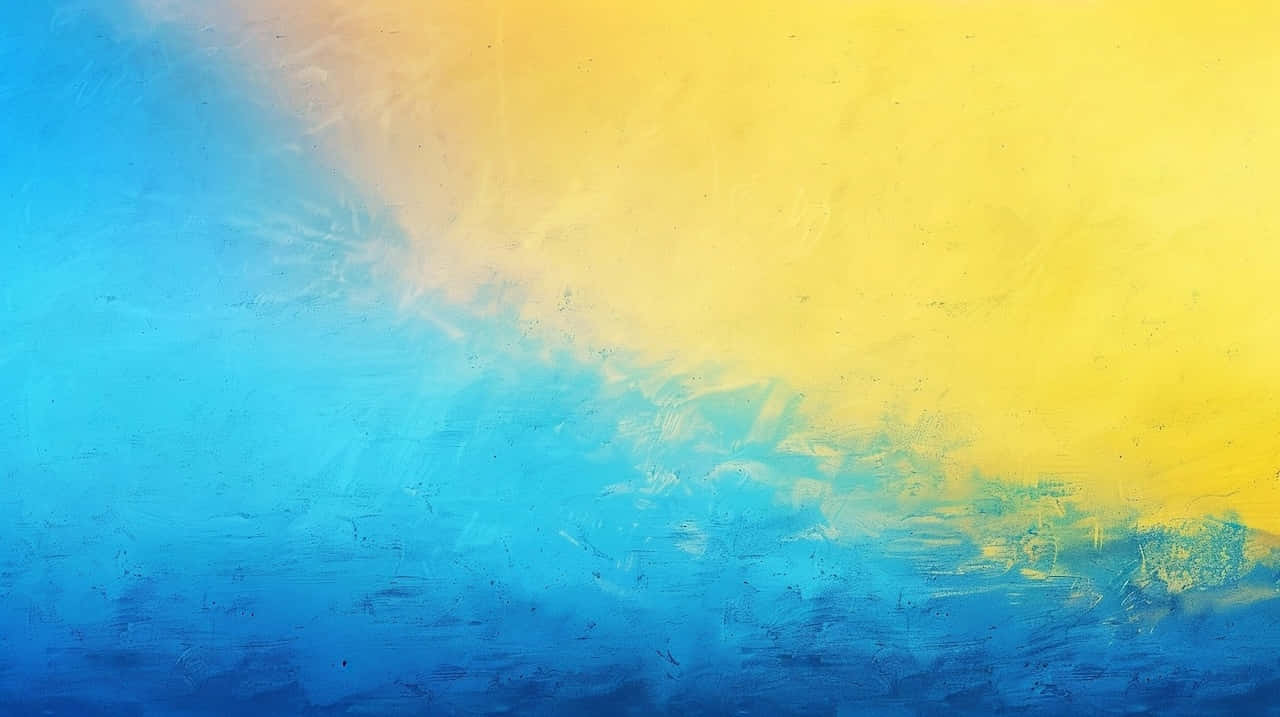 blue yellow gradient, vibrant abstract artwork, textured brushstrokes, HD Desktop Wallpaper