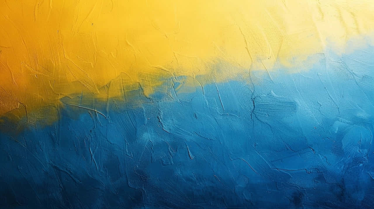 blue yellow gradient, vibrant yellow, blue paint strokes, HD Desktop Wallpaper