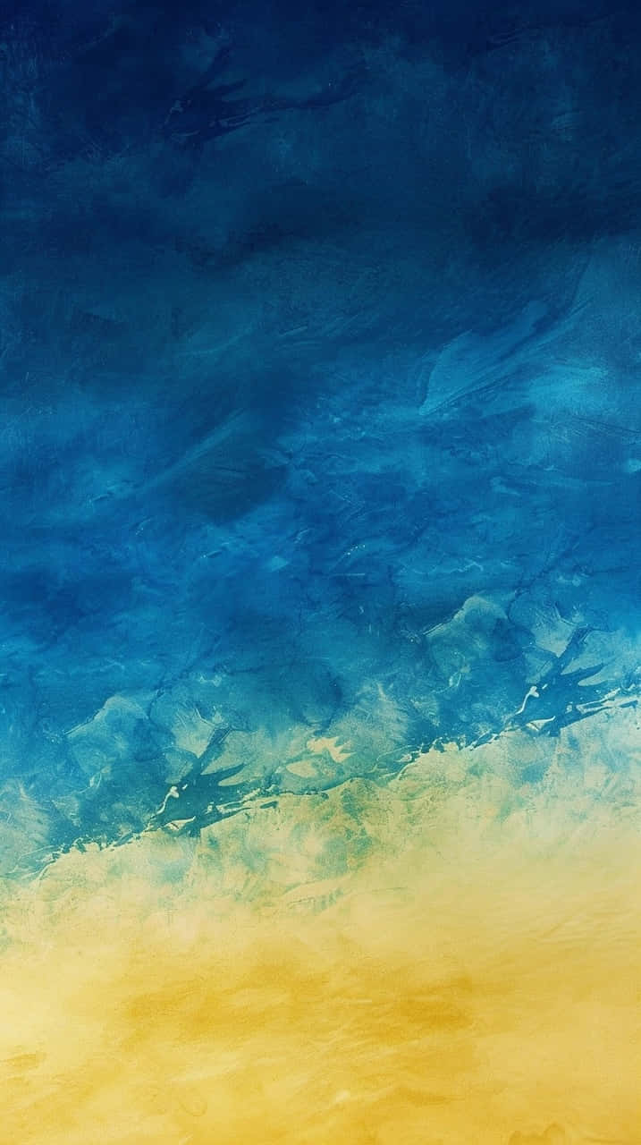 blue yellow gradient, vibrant abstract painting, deep blues, HD Phone Wallpaper