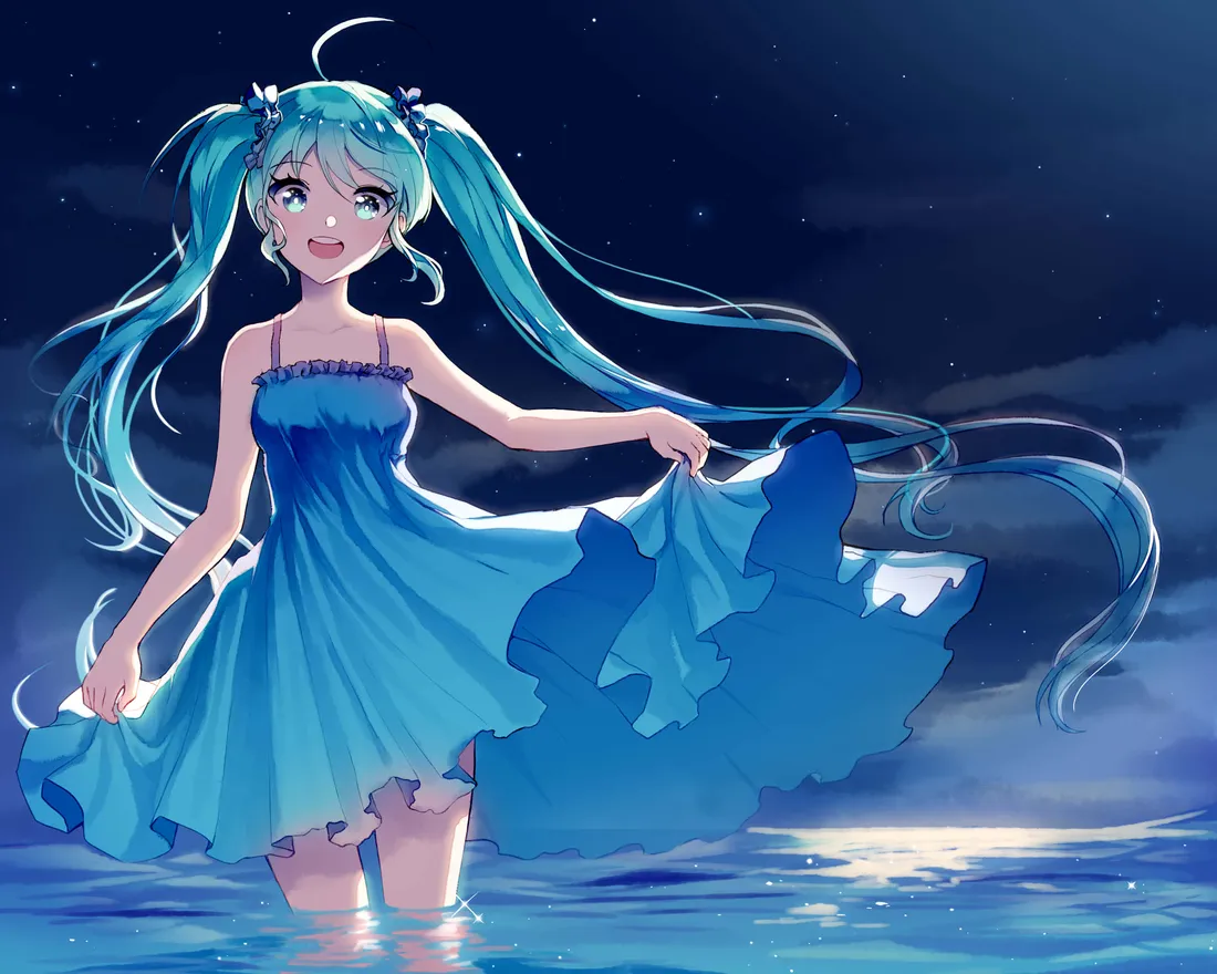Blue Anime Aesthetic Desktop