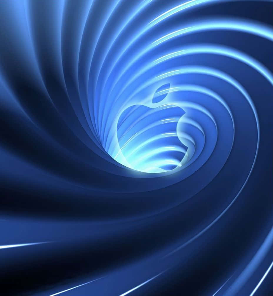 iPad Pro, Apple logo, glowing blue vortex tunnel, SD Phone Wallpaper