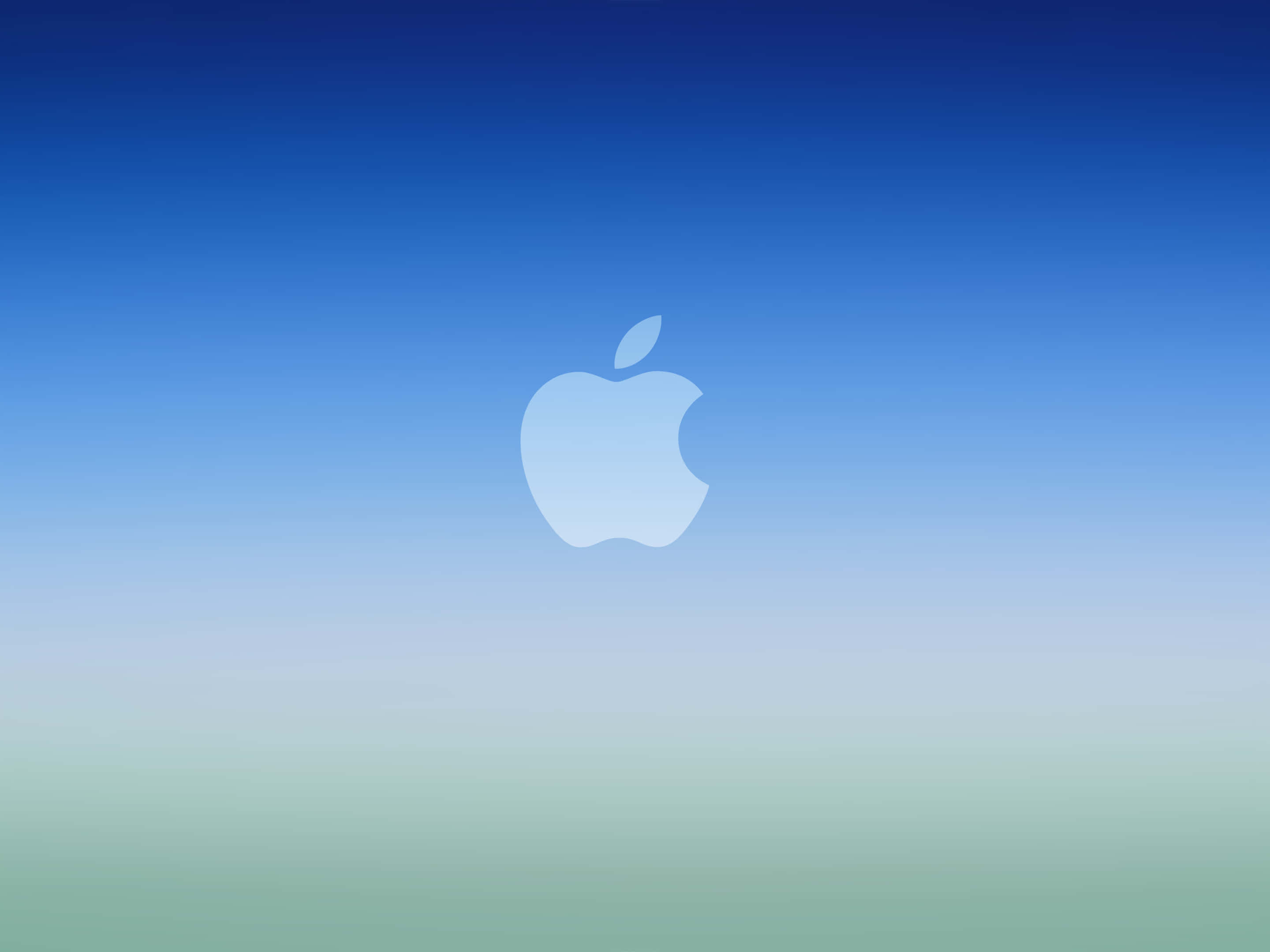 iPhone X, Apple logo, blue to green sky, 2K Desktop Wallpaper