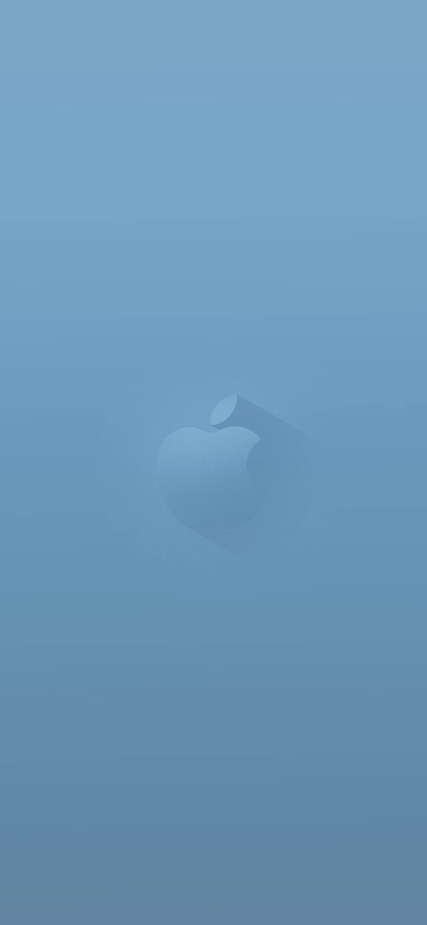 Vibrant Blue Apple Logo, Apple logo, minimalist gradient blue background, 2K Phone Wallpaper